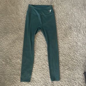 Gymshark dark green training leggings